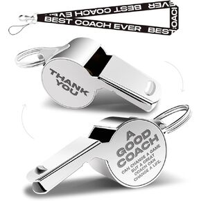 Whistles with Lanyard,letterB, Coach Whistle, Football Gifts, Football Soccer Hockey Basketball Volleyball Baseball Coach Gifts for Men Women Teacher Thank You Cheer Coach Gift Coach