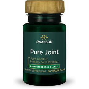 Swanson Pure Joint Health Mobility Flexibility Comfort Cartilage Connective Tissue Support Herbal Supplement 30 Veggie Capsules (Veg Caps) Vegan