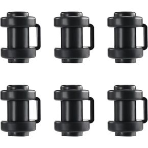 2.8 بوصة ارتفاع 1 بوصة قطر الترامبولين الضميمة غطاء القطب لشبكة هوك، 6 قطع، أسود in Kuwait