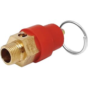 2pcs G 1/8""Male Air Compressor Pressure Relief Valve,Air Compressor Relief Check Pressure Valve(Red)