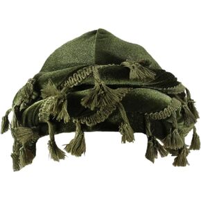 Turban for Men, Vintage Twist Durag Scarf Head Wraps Velvet Halo Turban for Men Turban Scarf Tie with Tassel Trim in Kuwait