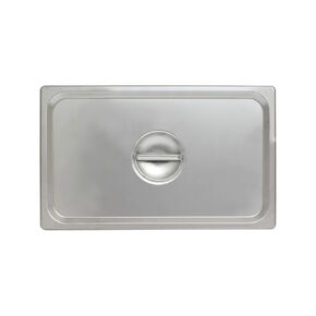 Thunder Group STPA5000C Steam Table Pan Cover, Full Size, Solid with Handle, Reinforced Corners, 24 Gauge, Stainless Steel, NSF (Made in China), Pack of 12