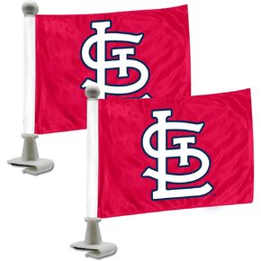 FANMATS 61852 St. Louis Cardinals Ambassador Car Flags - 2 Pack Mini Auto Flags, 4in X 6in, Perfect for Hood or Trunk