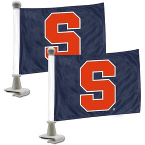 FANMATS 61928 Syracuse Orange Ambassador Car Flags - 2 Pack Mini Auto Flags, 4in X 6in, Perfect for Hood or Trunk