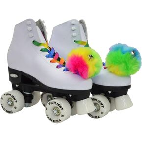 Epic Skates Epic Allure Light-Up Quad Roller Skates, White, Ladies 9