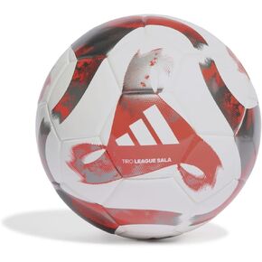 Adidas Tiro League Sala Ball HT2425, Unisex, Soccer Ball, White/Solar Red/Iron Metallic, 4