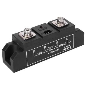 Solid State Relay, SSR-100DA-H 100A 3-32VDC 12-480VAC Industrial Grade Three Phase Starting Relay Accessory for Power Module Output