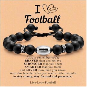 Soccer Football Basketball Baseball Bracelet 𝐆𝐢𝐟𝐭𝐬 𝐟𝐨𝐫 𝐁𝐨𝐲𝐬 𝐒𝐨𝐧, Silicone Bead Adjustable Sports Lover Teens Players Team Accessories Jewelry Stuff Gift for 6-16 Years Old Boys Girls