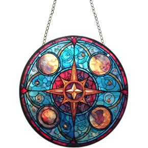 البومة الاكريليك نافذة معلقة، نافذة ملونة معلقة ديكور زخرفة ملونة، لوحة ملونة على الوجهين معلقة الديكور، الاكريليك suncatcher لحديقة المطبخ غرفة المعيشة in Kuwait