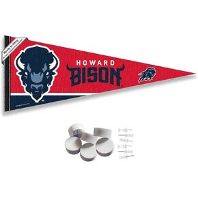 College Flags & Banners Co. Howard Bison Wordmark Pennant Flag and Wall Tack Mount Pads