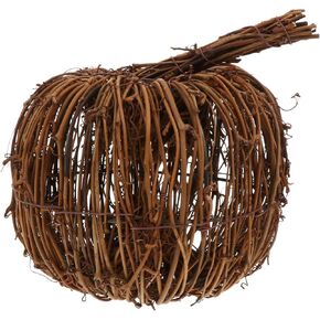 HEALLILY 6Inch Halloween Pumpkin Rattan Wicker Rattan Balls Halloween Decorations Rattan Pumpkin Halloween Pumpkin Rattan Balls for Tabletop Decor