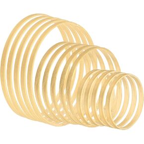 PATIKIL 4/6/8 Inch 3 Size Wooden Bamboo Floral Hoop, 15Pcs in 1 Set Craft Rings for DIY Wedding Wreath Decor Dream Catcher