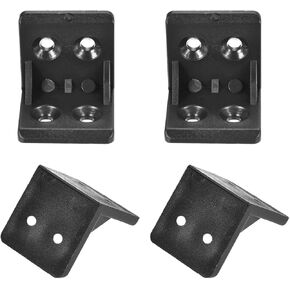 27x27x27mm(LxWxH) Plastic Corner Brackets -12Pack - Good for Furniture Repairing - 4 Holes L Shape Right Angle Brace - White