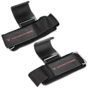 VFGHK Row and Heavy Lifting Grip Hooks Black/Red