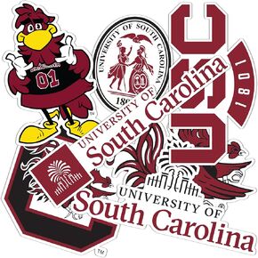 Desert Cactus University of South Carolina Gamecocks USC Cocky Stickers Vinyl Decals Laptop Water Bottle Car Scrapbook 13.5x11 Sheet T2 (Type 2-3)