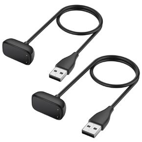 ELUTENG 2 Pack Fitbit Charger Cable 3.3Ft Replacement Charger for Fitbit Charge 6/ Charge 5/ Luxe Durable Portable USB Charger Cable with Magnetic Base for Charge 6/ Charge 5/ Luxe