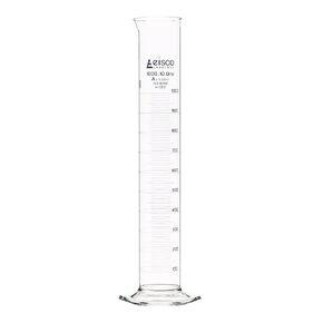 EISCO Graduated Cylinder, 1000ml - Class A Tolerance ±5.00ml - Hexagonal Base - Blue Graduations - Borosilicate 3.3 Glass