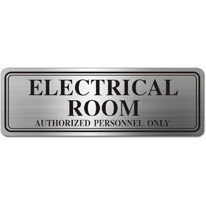 Metal Stainless Steel Authorized Personnel Only Sign，9x3in (Electrical Room)