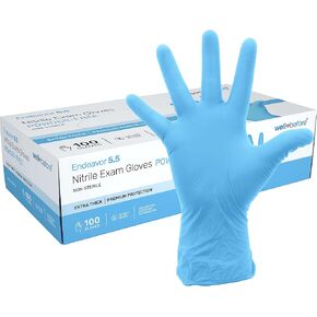 Nitrile Chemo Gloves 5 mil Premium 5.5g - Latex Free & Powder Free Disposable Gloves - Single Use Surgical Glove