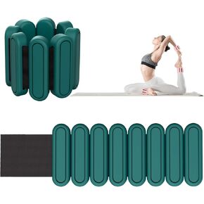 Ankle Weights for Women Set of 2 (1Lb Each), Adjustable Silicone Weighted Bracelet,Wearable Wrist and Ankle Weights Bangles for Yoga, Pilates, Barre, Walking, Workout and Pool Exercise