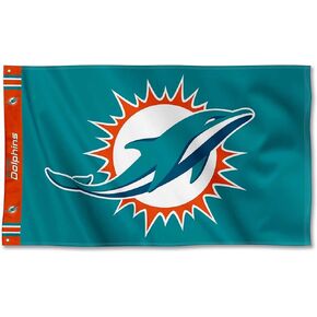 WinCraft Miami Dolphins Printed Header 3x5 Foot Banner Flag