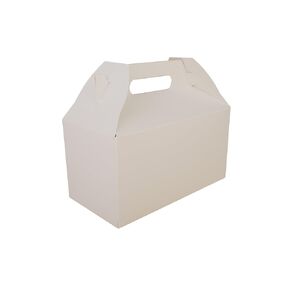 Southern Champion Tray 2715 Paperboard White Picnic Barn Style Carry Out Box, 9-1/16" Length x 7-1/16" Width x 5" Height (Case of 125)