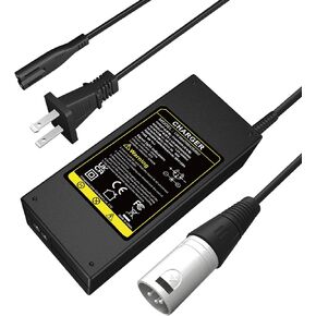 42V 2A Charger Output Heads, for TREE.NB 36V Li-ion Battery Charging Adapter with 3-Pin Male XLR Connector