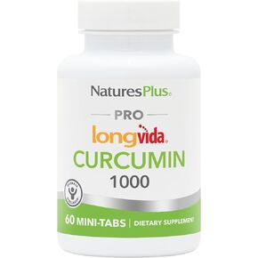 Natures Plus PRO Longvida Curcumin 1000 mg - 60 Mini-Tabs - Promotes Healthy Free Radical Protection - Non-GMO, Vegan, Gluten Free, Soy Free - 30 Servings