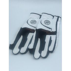 Copper Tech COPPERTECH Men's Golf GOLVE WHTE/Black 2 Pack Worn ON Left Hand for Right Handed Golfer ONE Size FIT Most(Medium to Medium-Large)