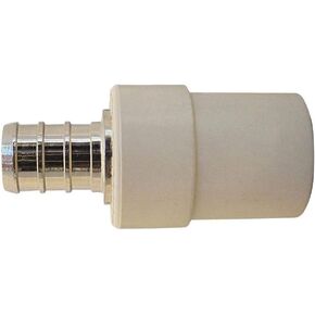 2 Pieces XFITTING 1/2" Pex x 1/2" CPVC Coupling, Transition Coupling, Pex B Crimp Version