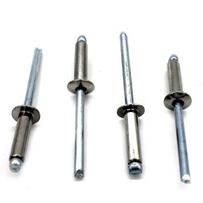 Blind Rivets, Domed Head, 5/32" Diameter x 0.675" Lg(50 Pack), for 0.376"-0.5" Material Thickness,18-8 Stainless Steel by Fullerkreg