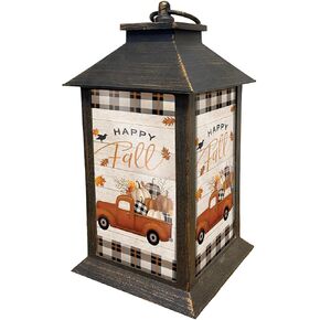 Happy Fall Pickup Truck Lantern 13.5" x 5.5" x 5.5" Briarwood Lane