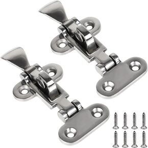 Boat Door Lock Latch Anti-Rattle 316 Stainless Steel Marine Hardware Lockable Hold Down Clamp Latch Fastener Clamp with Screws