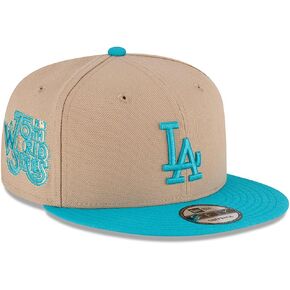 New Era LA Los Angeles Dodgers 9FIFTY Cooperstown 75th World Series Patch (1978) قبعة Snapback، قبعة بنية in Kuwait