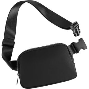 Belt Bag for Women and Men Fanny Pack Waist Bags with Adjustable Strap for Workout Running Travelling Hiking (Black)