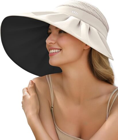 BENEUNDER Large Brim Foldable Sun Visor for Women UPF50+ UV Protection in Saudi Arabia