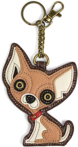 CHALA Boston Terrier Puppy Dog Key Chain Coin Purse Leather Bag Fob Charm New in Saudi Arabia