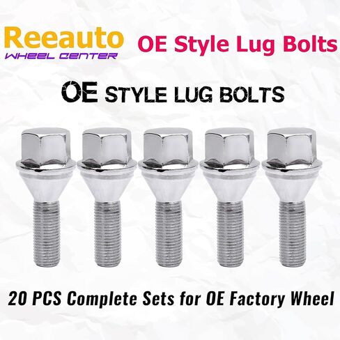 12x1.25 Wheel Stud Lug Bolts, 2.45 Inch 28mm Shank 19mm Hex Conical Seat Replacement for 2018-2022 Compass, 2014-2022 Cherokee, 2014-2020 Renegade, Set of 20 in Saudi Arabia