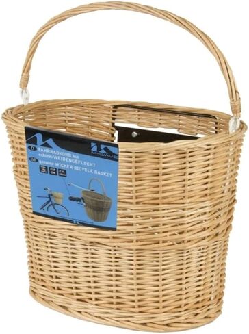 M-Wave Universal Wicker Bicycle Basket, Clip-on Bracket in Saudi Arabia