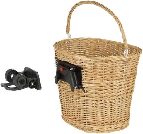 M-Wave Universal Wicker Bicycle Basket, Clip-on Bracket in Saudi Arabia
