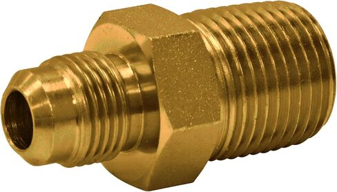 Eastman 1/2 بوصة OD Flare x 1/2 بوصة MIP محول تركيب الغاز للغاز الطبيعي والبروبان السائل، فولاذ مطلي بالزنك، 65704B in Saudi Arabia