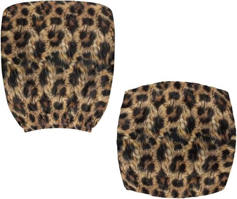 Leopard Print Office Chair Covers, 2 Piece Office Chair Protector Cover, Breathable Washable Computer Desk Chair Cover, Universal Office Chair Covers in Kuwait