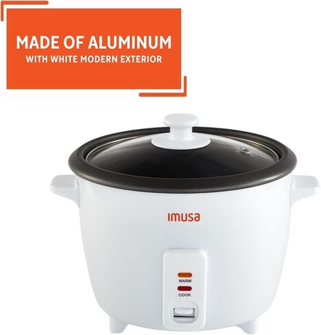 IMUSA 1.5cup Electric Ceramic Rice Cooker, White in Saudi Arabia