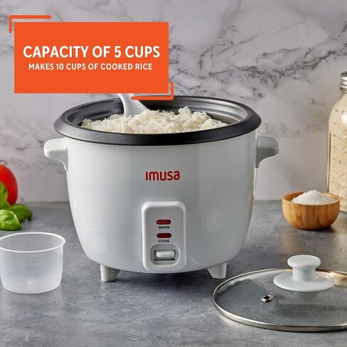 IMUSA 1.5cup Electric Ceramic Rice Cooker, White in Saudi Arabia