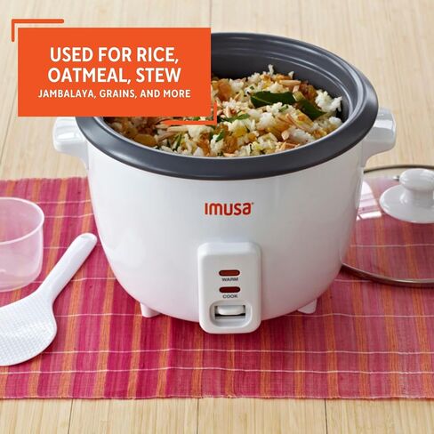 IMUSA 1.5cup Electric Ceramic Rice Cooker, White in Saudi Arabia