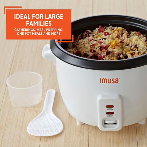 IMUSA 1.5cup Electric Ceramic Rice Cooker, White in Saudi Arabia