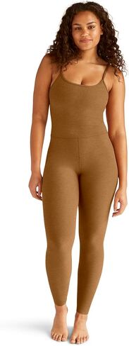 Beyond Yoga Spacedye Uplevel Midi Women’s Jumpsuit - Moisture-wicking - Polyester-lycra Blend - UV Protection Blue Gem Heather XS (US Women's 2-4) One Size in Saudi Arabia