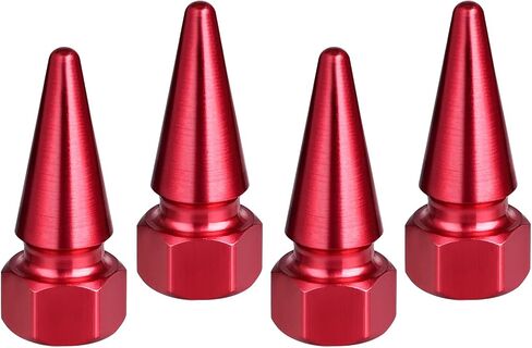 أغطية جذعية للصمام من الألومنيوم، 5 قطع من أغطية صمامات إطارات عجلة السيارة مقاومة للتسرب والغبار مع 5 قطع من قلوب الصمامات، مناسبة عالميًا لسيارات الدفع الرباعي والشاحنات والدراجات النارية وملونة in Kuwait