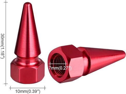 أغطية جذعية للصمام من الألومنيوم، 5 قطع من أغطية صمامات إطارات عجلة السيارة مقاومة للتسرب والغبار مع 5 قطع من قلوب الصمامات، مناسبة عالميًا لسيارات الدفع الرباعي والشاحنات والدراجات النارية وملونة in Kuwait