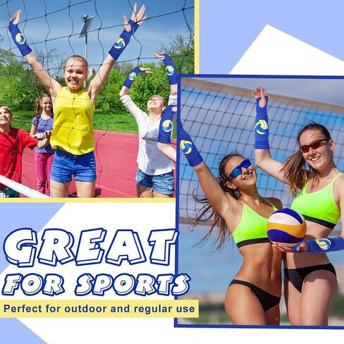 Volleyball Arm Sleeves Passing Hitting Forearm Sleeves with Protection Pads and Thumb Hole Padded Volleyball Sleeves in Saudi Arabia